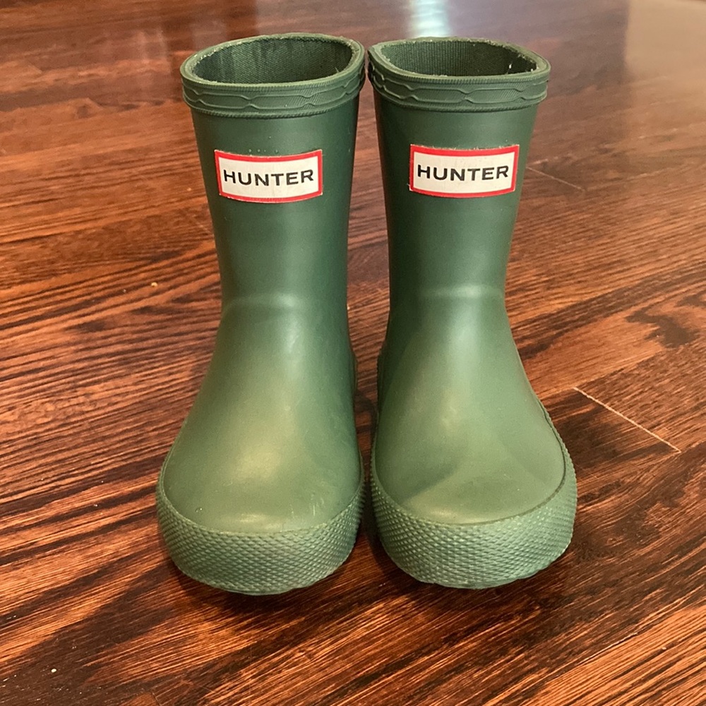 Green Hunter Rain Boots- Toddler size 5